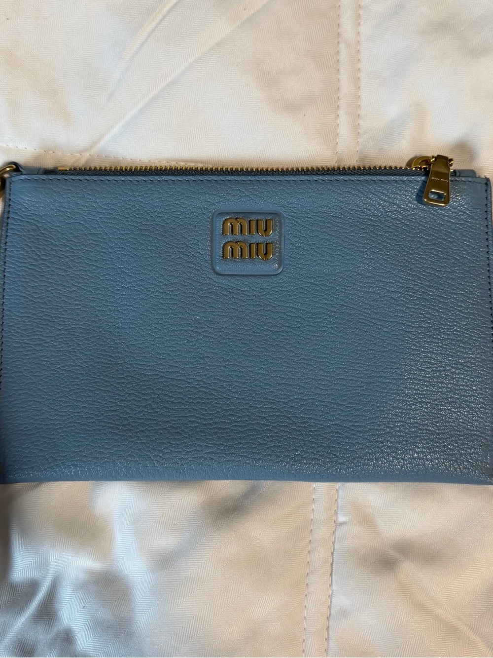 (Authentic) Miu Miu Madras leather clutch bag - Picture 3 of 9